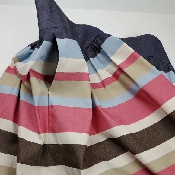 Worth Blue Multicolored Striped Skirt Size 8 - Picture 9 of 14